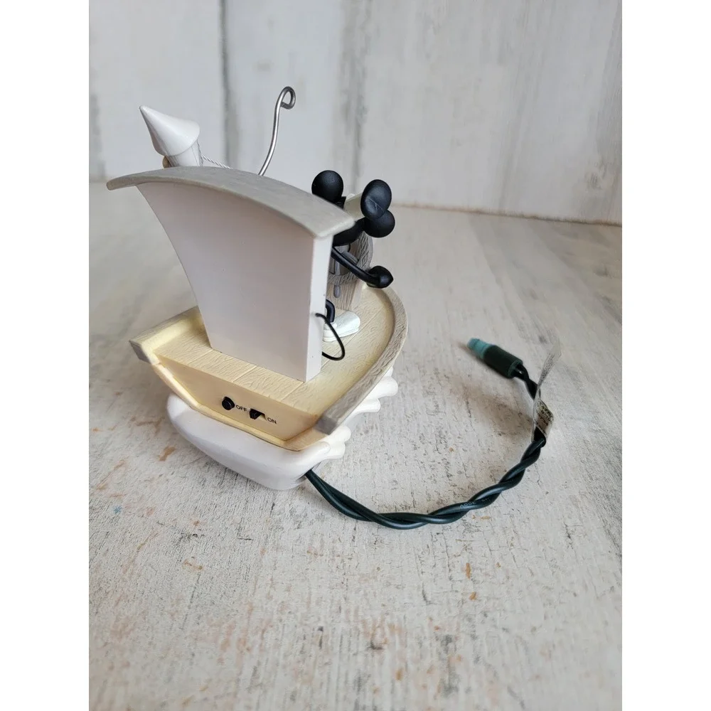Hallmark vintage steam boat willie Mickey mouse ornament Xmas animated